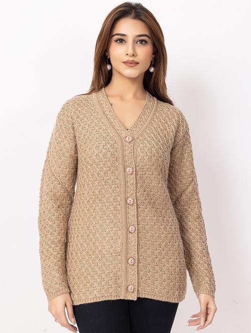 women self design long sleeve cardigan - 22217705 - Very Small Image - 1