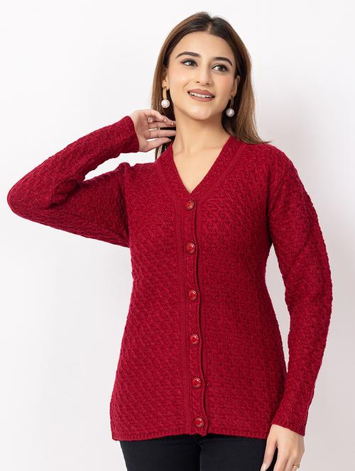 women self design long sleeve cardigan - 22217707 - Very Small Image - 1