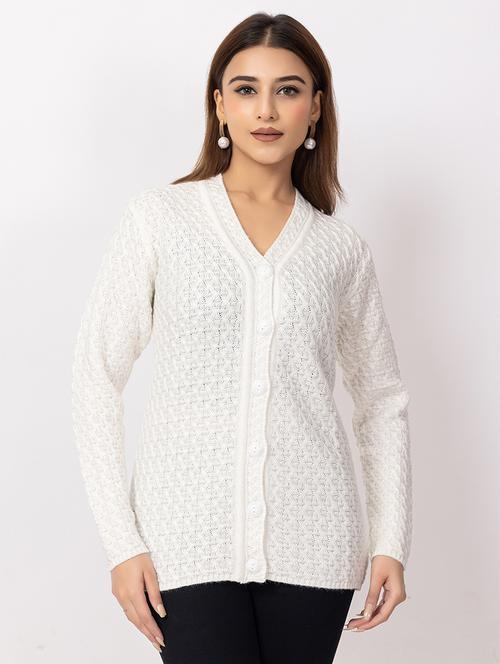 women self design long sleeve cardigan - 22217709 - Very Small Image - 1