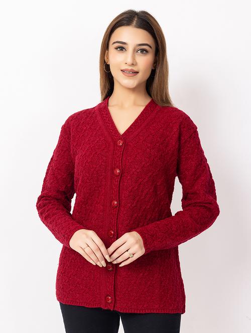 women self design long sleeve cardigan - 22217712 - Very Small Image - 1