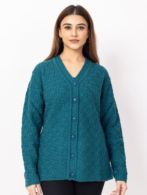 women self design long sleeve cardigan - 22217715 - Very Small Image - 1