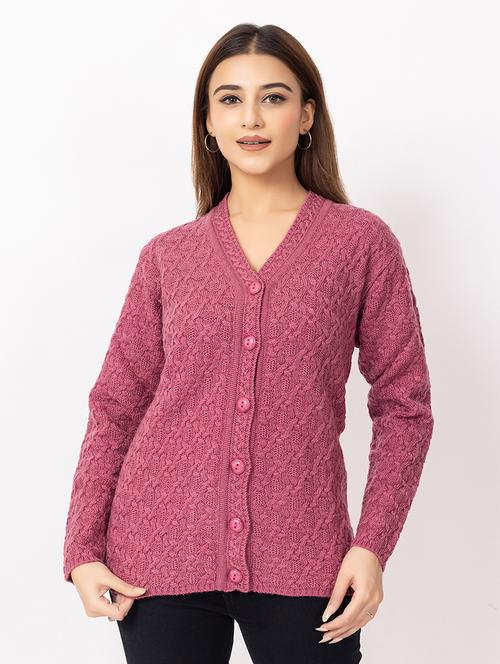 women self design long sleeve cardigan - 22217716 - Very Small Image - 1