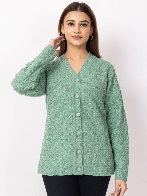 women self design long sleeve cardigan - 22217717 - Very Small Image - 1