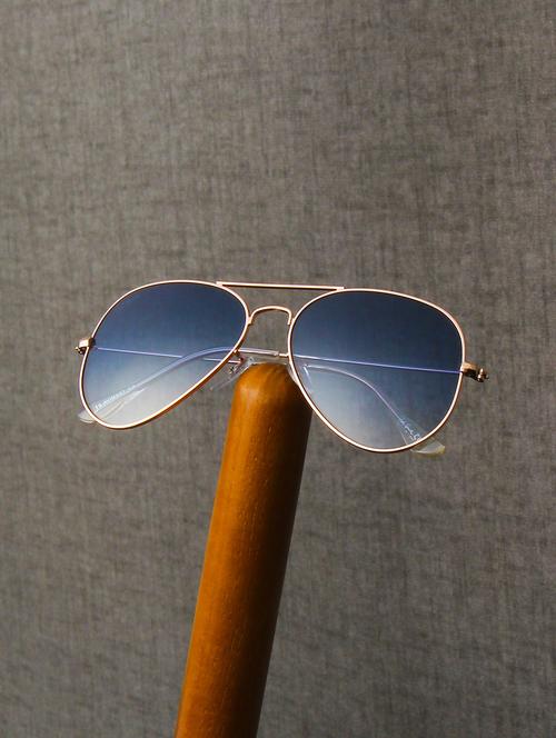ted smith unisex aviator sunglasses i 100% uv protection  i  blue graded colour lens - 22217840 - Very Small Image - 1