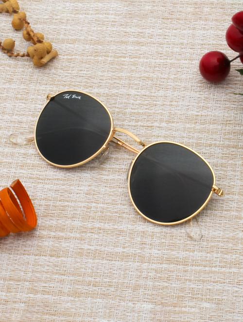 ted smith unisex round sunglasses i 100% uv protection  i  grey colour lens - 22217841 - Very Small Image - 1