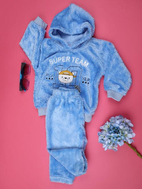 kids solid with work long sleeve winterwear full length set - 22218306 - Very Small Image - 1