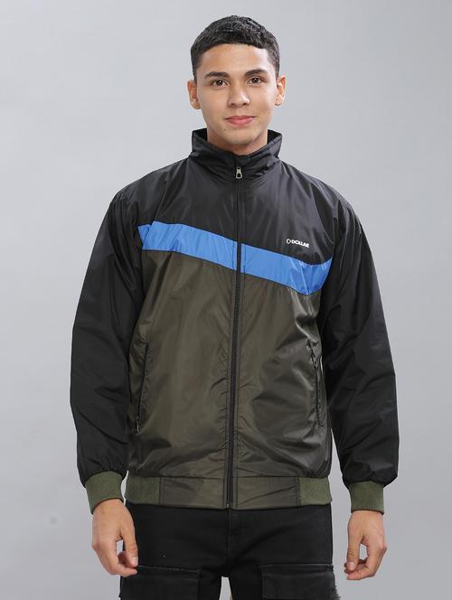 men color block long sleeve bomber jacket - 22218489 - Very Small Image - 1