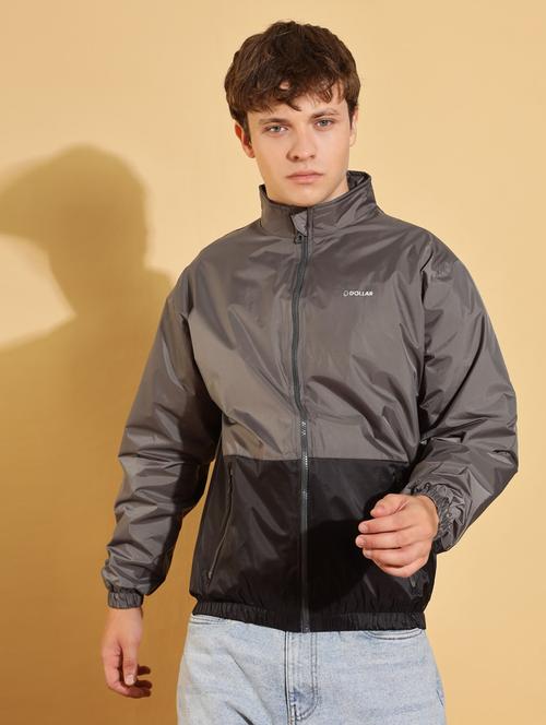 Men Color Block Long Sleeve Windcheater Jacket - 22218504 - Very Small Image - 1