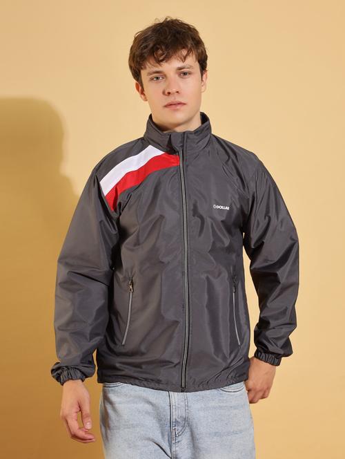 men color block long sleeve bomber jacket - 22218529 - Very Small Image - 1