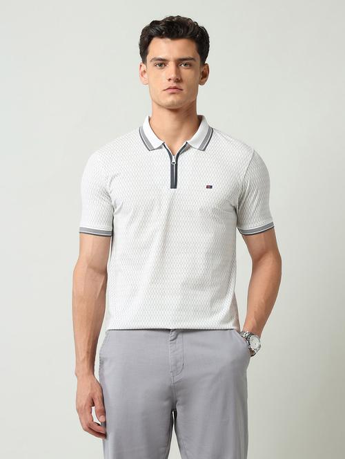 men printed short sleeve slim fit polo t-shirt - 22219342 - Very Small Image - 1