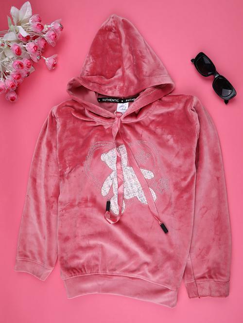 girls printed long sleeve hooded sweatshirt - 22219566 - Very Small Image - 1