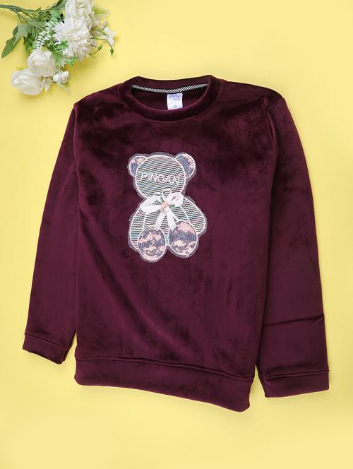 girls round neck long sleeve sweatshirt - 22219600 - Very Small Image - 1