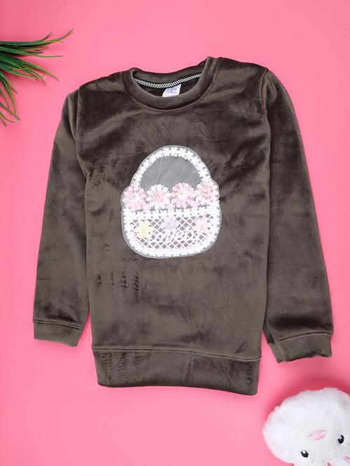 girls round neck long sleeve sweatshirt - 22219647 - Very Small Image - 1