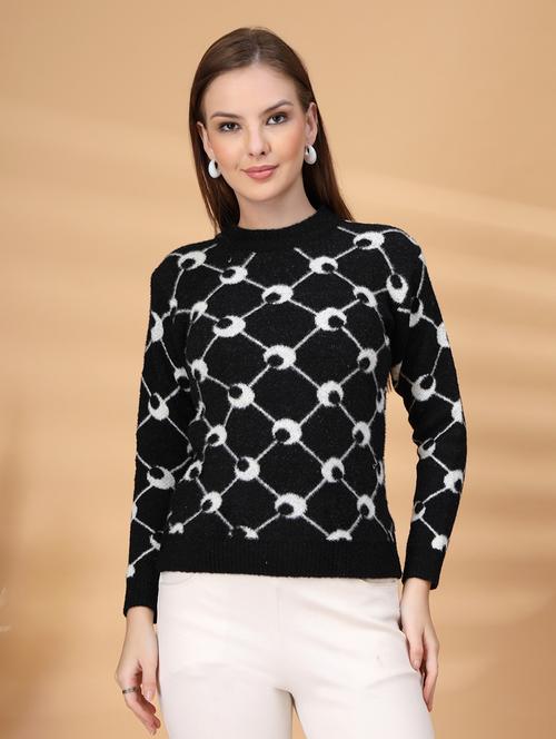 women self design long sleeve pullover - 22219893 - Very Small Image - 1