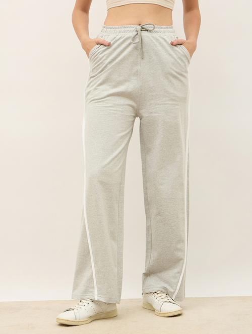 women solid high rise relaxed fit track pant - 22219922 - Very Small Image - 1