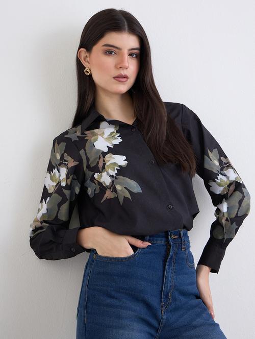 women floral print puff sleeve regular fit shirt - 22219939 - Very Small Image - 1