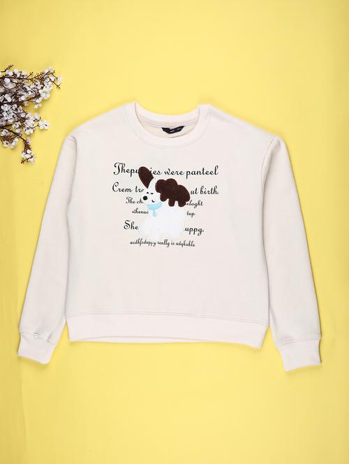 girls printed long sleeve hooded sweatshirt - 22220100 - Very Small Image - 1