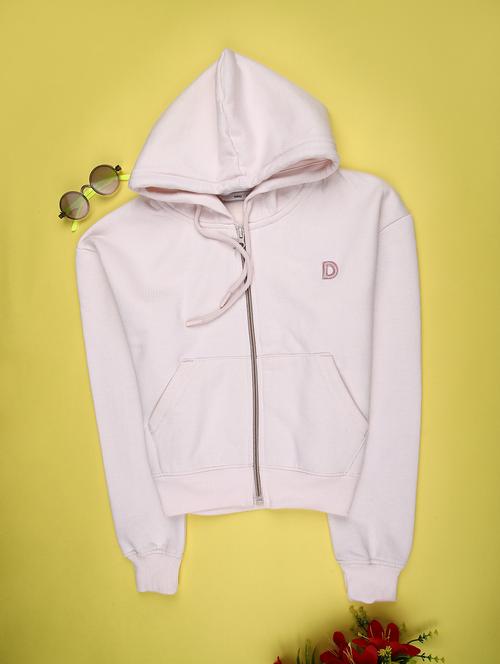 kids solid long sleeve hooded sweatshirt - 22220103 - Very Small Image - 1