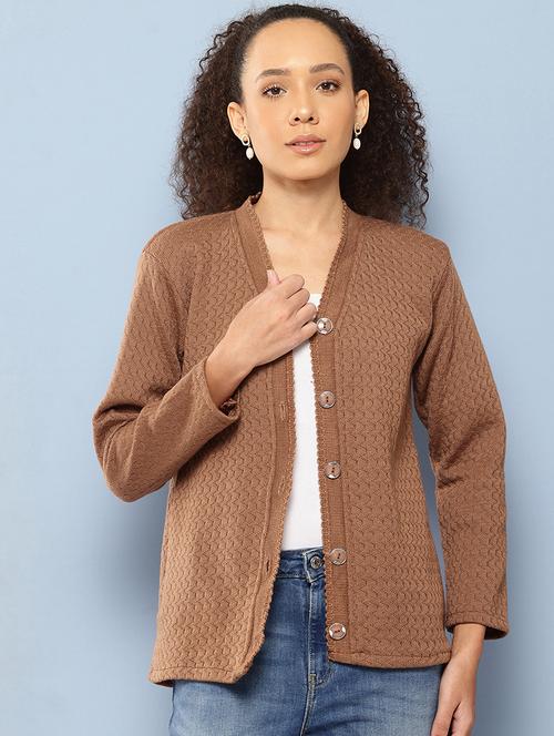 women self designed long sleeve cardigan - 22224755 - Very Small Image - 1