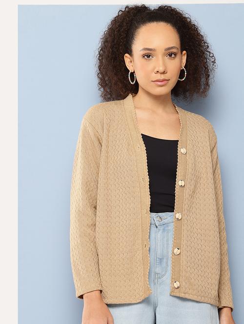 women self designed long sleeve cardigan - 22224758 - Very Small Image - 1