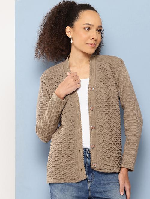 women self designed long sleeve cardigan - 22224765 - Very Small Image - 1