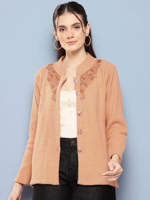 women self designed long sleeve cardigan - 22224779 - Very Small Image - 1