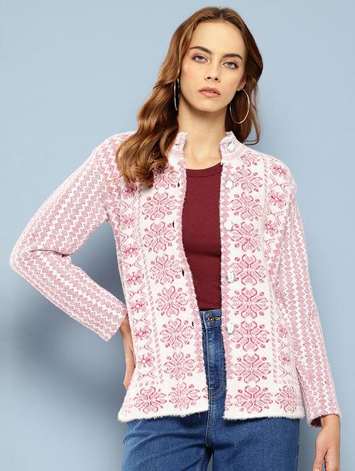 women self designed long sleeve cardigan - 22224817 - Very Small Image - 1