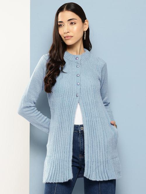 women self designed long sleeve cardigan - 22224821 - Very Small Image - 1