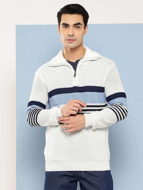 men striped long sleeve regular fit pullover  - 22224959 - Very Small Image - 1