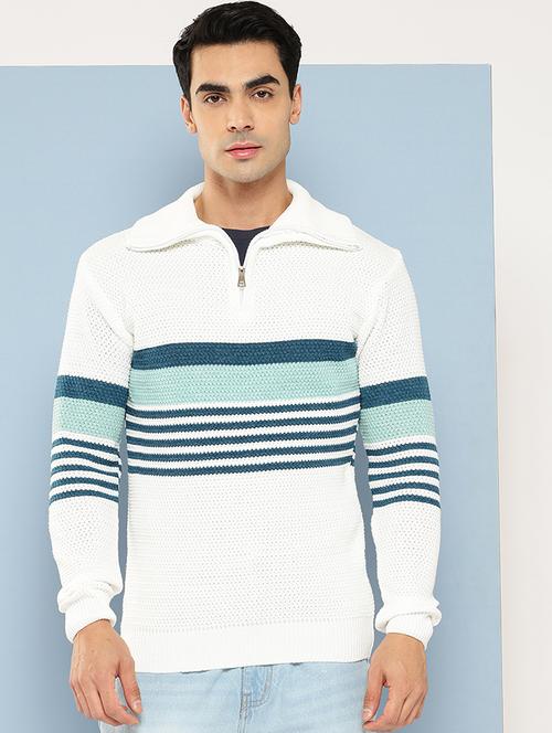 men striped long sleeve regular fit pullover  - 22224960 - Very Small Image - 1