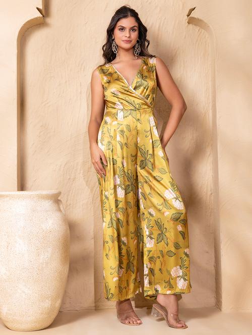 women printed sleeveless flared jumpsuit - 22225152 - Very Small Image - 1
