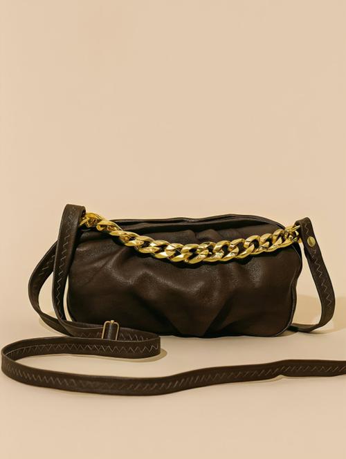 women brown chain design handbag - 22225204 - Very Small Image - 1