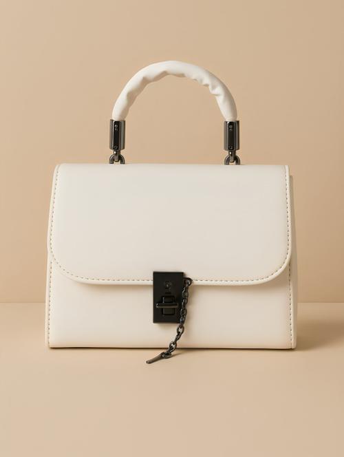 white structured classic handbag with strap - 22225213 - Very Small Image - 1