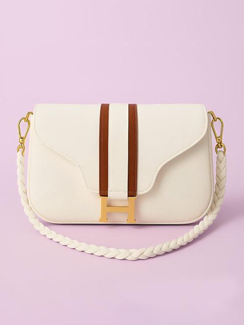 women solid pu sling bag - 22225253 - Very Small Image - 1