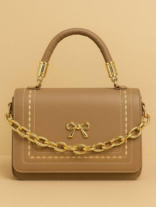 women solid structure handbag - 22225260 - Very Small Image - 1