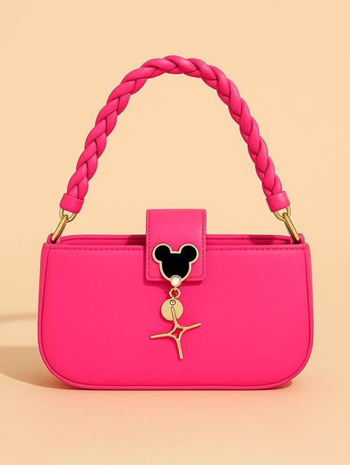 women solid pu structured shoulder bag - 22225313 - Very Small Image - 1