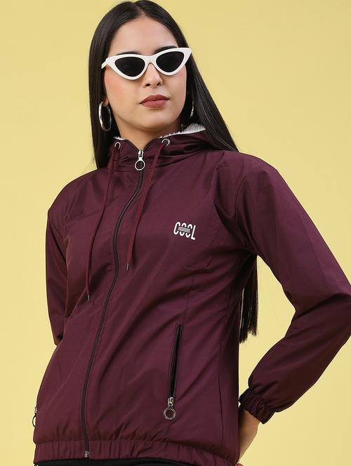 women solid long sleeve hooded jacket - 22226224 - Very Small Image - 1