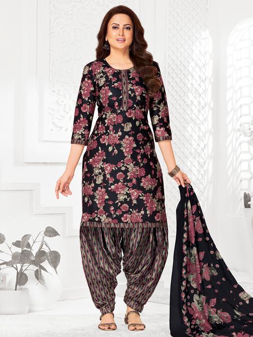 women floral printed unstitched salwar suit set - 22226361 - Very Small Image - 1