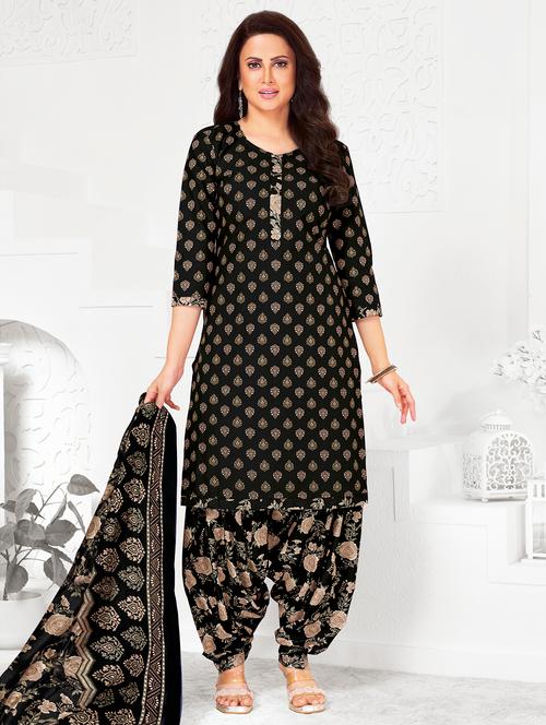 women printed unstitched salwar suit set - 22226398 - Very Small Image - 1