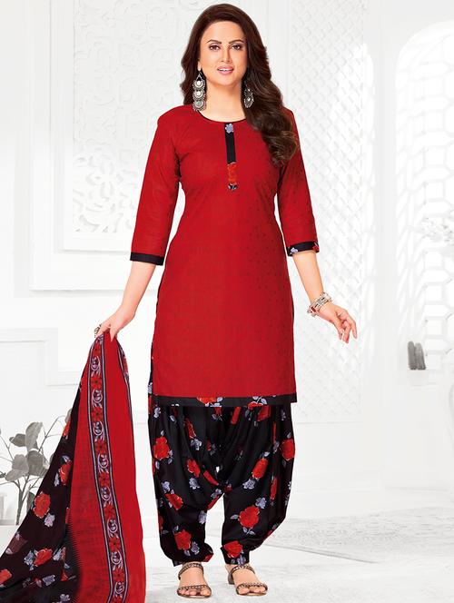 women solid unstitched salwar suit set - 22226440 - Very Small Image - 1