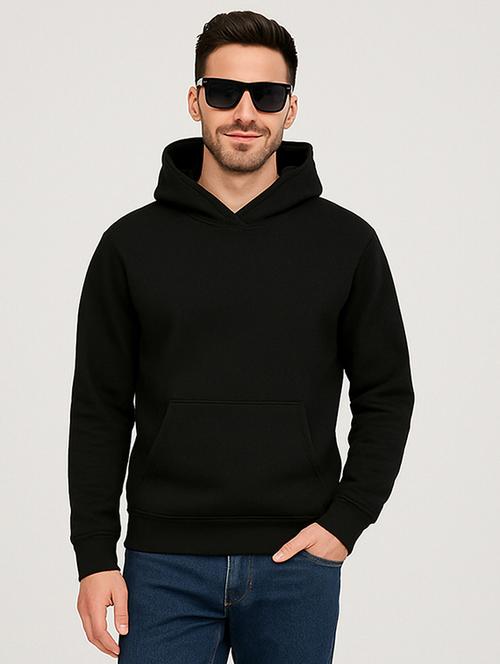 black fleece plain sweatshirt - 22227192 - Very Small Image - 1