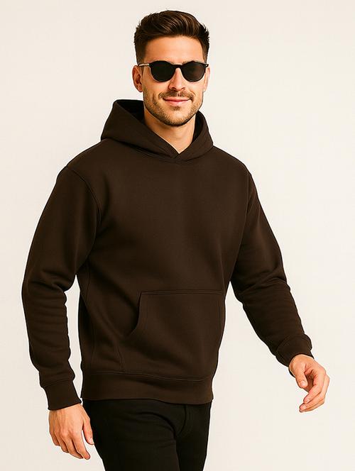 brown fleece plain sweatshirt - 22227193 - Very Small Image - 1