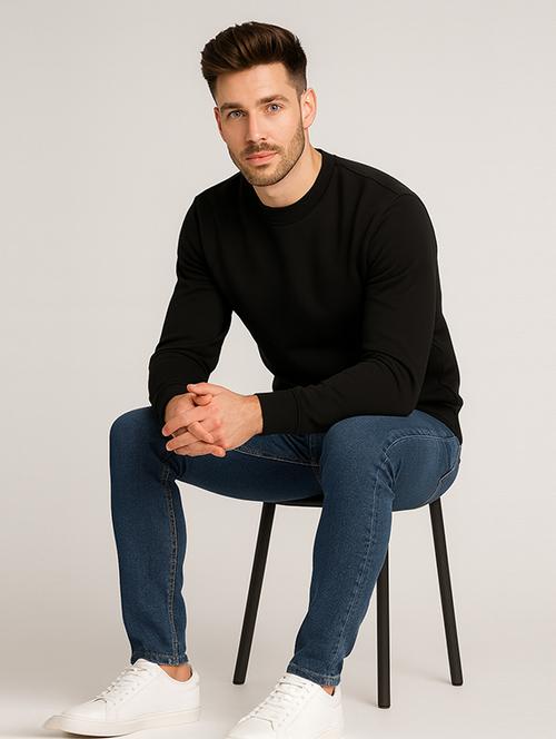 men solid long sleeve regular fit sweatshirt - 22227200 - Very Small Image - 1