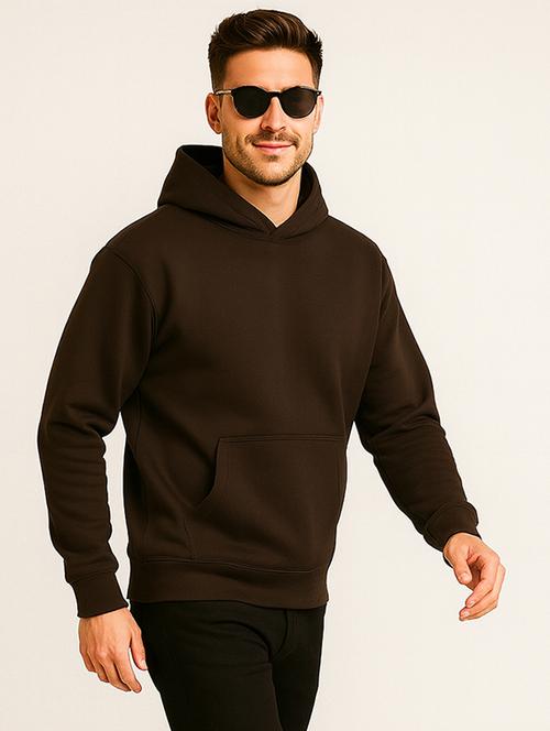 brown fleece plain sweatshirt - 22227209 - Very Small Image - 1