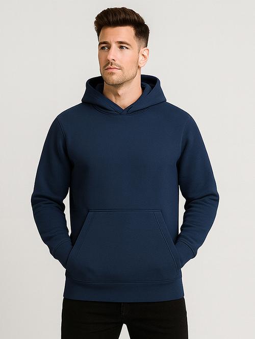 navy blue fleece plain sweatshirt - 22227213 - Very Small Image - 1