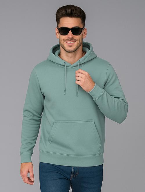 sea green fleece plain sweatshirt - 22227214 - Very Small Image - 1
