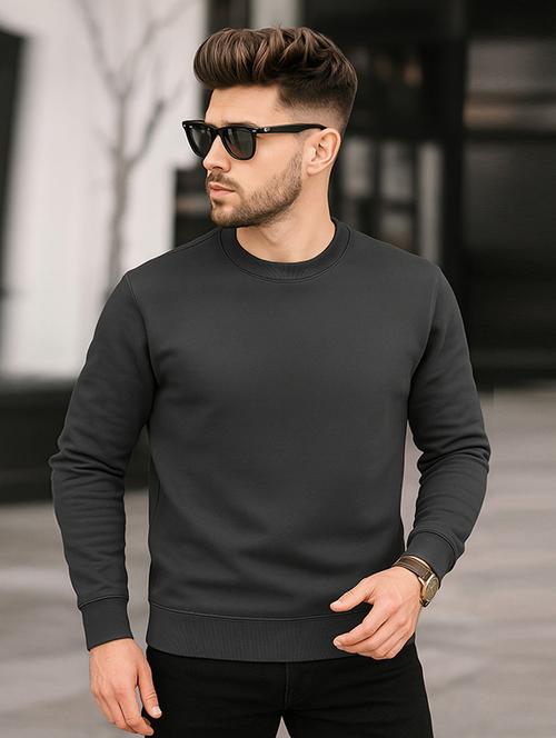 men solid long sleeve regular fit sweatshirt - 22227249 - Very Small Image - 1