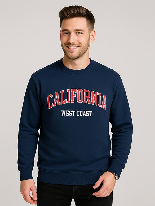 men chest print long sleeve regular fit sweatshirt - 22227263 - Very Small Image - 1