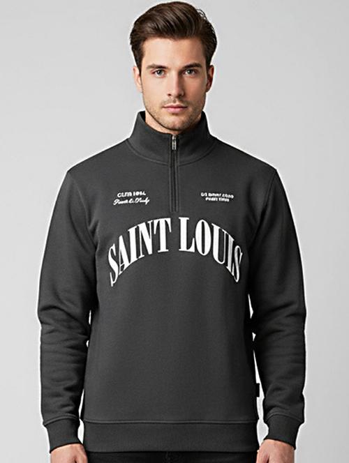 men front print long sleeve regular fit sweatshirt - 22227277 - Very Small Image - 1