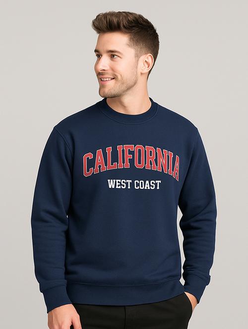 men chest print long sleeve regular fit sweatshirt - 22227288 - Very Small Image - 1